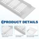 28 x 4 Inch Door Air Vent Cover, 1 Set Heavy Duty Aluminum Grille Ventilation Cover Louvered with 4 Mounting Screws for Cabinet Wardrobe Door, Grey
