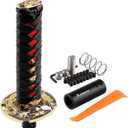 RYANSTAR Samurai Sword Automatic Shift Knob Universal Compatible with Lock/Button Automatic TransmissionCool Katana Gear Shifter Metal Weighted Black&Red