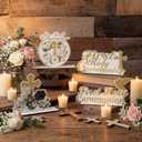 First Holy Communion Tabletop Decorations Gold Glitter First Communion Cross Dove Bible Centerpieces Tables for Wedding Christening Birthday Photo Props Blessed Celebration Party Decor