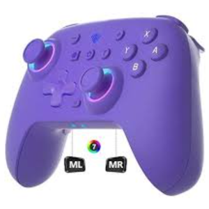 SZYUYU Switch Controller for Switch 2,Switch Pro Controller for Switch/OLED/Lite/PC with 7 Colors LED Light/3-level TURBO Adjustable,4-Speed Dual Vibration ,Support Wake Up and Gyro Axis Motion