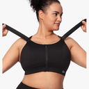 Zip Front Adjustable High Impact Sports Bras for Women Large Breasts Full Coverage Workout Running Removable Pads XL