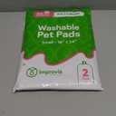 IMPROVIA Reusable Puppy Pad  Waterproof, Extra-Absorbent, Washable Pee Pad for Dog Training, Whelping, & More  Protect Your Floors & Pet with Quick-Drying Potty Pad (Paws & Hearts, Small 18"x24")
