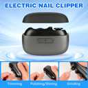 Universal Automatic Electric Nail Clipper,3-in-1 Rechargeable Fingernail & Toenail Trimmer with Built-in Light&2 Speeds,360 Silent Smart Nails Cutter and Polishing Trimmer with Nail Scraps Storage