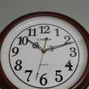 OSTAR Silent Rustic Wall Clock, Battery Operated, Vintage 12 Inch Round Clock, Living Room Bedroom Kitchen Wall Decor (Brown)