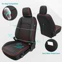 for Jeep Wrangler Seat Covers 4 Door JL 2026 2025 2024 2023 2022 2021 2020 2019 2018 Custom Seat Cover Full Set Faux Leather Without Rear Cup Holder- BlackRed