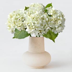 20 inches 4 Pcs Ivory White Real Touch Hydrangea Artificial Flowers Boho Lifelike Real Looking Latex Hydrangeas Flower with Long Stem for Home Decor Spring Table Centrepiece