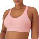 Bali Women's Wireless Bra, Comfort Revolution Wireless Bra for Women, Targeted Shaping, Seamless, Full Coverage (Gentle Peach Dot, S)