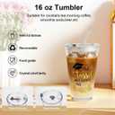 Graduation Gift Cup for Her and Him - Funny 16 Oz Glass Cup with Lid and Straw - The Tassel Was Worth the Hassle Printed - Perfect for College and High School Students