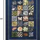 Large Area Rug 7x10, Floral Geometry Rugs for Living Room, Non Slip Low Pile Print Rug Indoor Carpet Bedroom Office Dining Kids Room Playroom Apartment Home Decor (Navy Blue, 7x10ft)