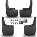 Mud Flaps Compatible with Ford F-150 2015-2020 | Fits with OEM Fender Flares| Front & Rear Splash Guards | 4PCS Set | No Drill Installation | ABS Molded, Black