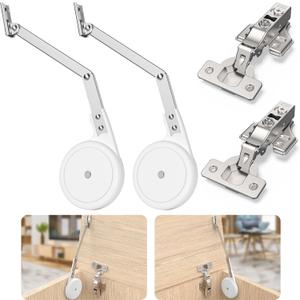 2 Pack with Hinges, Soft Close for Toy Boxes,Heavy Duty Lid Support Chest Hinges for Wooden Toy Box, Cedar, Storage Trunk & Benches, Universal Design Reversible Mounting