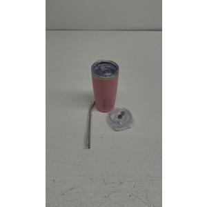 BJPKPK Insulated Tumbler 20 oz Stainless Steel Coffee Travel Thermal Cup With lids And Straws,Light Pink