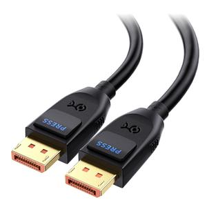 Cable Matters [VESA Certified] 80Gbps DisplayPort 2.1 Cable - 6.6ft / 2m, DP80 Cable with 16K 60Hz, 8K 240Hz, 4K 240Hz, FreeSync, G-SYNC and HDR for Gaming Monitor, PC, RTX 4080/4090, RX 7900, Black