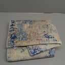 Lahome Modern Abstract Blue Bathroom Rug, 2x6 Washable Long Hallway Rug Soft Non Slip Blue Floor Accent Carpet Runner for Entryway Kitchen Laundry Room Doorway Bedroom