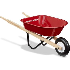 Radio Flyer Kid's Wheelbarrow, Red Toy Wheelbarrow for Children