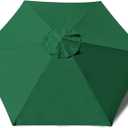 EliteShade USA 7.5FT Replacement Covers 6 Ribs Market Patio Umbrella Canopy Cover (CANOPY ONLY) (Forest Green-8)