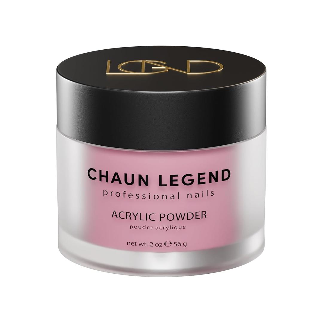Chaun Legend Acrylic Powder, 2oz Long Lasting Salon Quality, Bubble Free, Self Leveling Professional Manicures, Fake Nails, Carving & Extensions, Risque