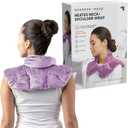 Sharper Image Heated Neck & Shoulder Wrap  Microwavable Warm & Cooling Plush Pad, Scented Aromatherapy (100% Natural Lavender & Herb Spa Blend), Pain Tension Headache Relief Therapy, Gift for Women