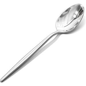 KINGSTONE 12-Piece Dinner Spoon Set, 8.2" Tablespoons Silverware, Premium 18/10 Stainless Steel, Food Grade Serving Spoons for Home and Kitchen, Restaurant Wedding, Mirror Finish & Dishwasher Safe