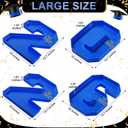 Tellingyou 2026 Charcuterie Number Fillable Plastic Boxes 13.7" Graduation Large Fillable Tray Numbers for Chocolate Candy Snack Grad Party Supplies(Royal Blue)