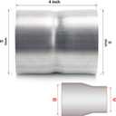 A-KARCK Exhaust Adapter Connector 3" ID to 3" ID, Exhaust Pipe Reducer 4" Overall Length 304 Stainless Steel