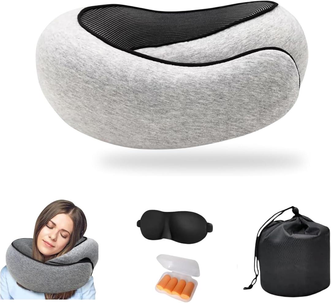 Travel Pillows for Airplanes,Memory Foam Neck Pillow,2024 New Travel Pillow,Travel Neck Pillow, Long Flight Must Have Pillow, Suitable for Airplanes,Offices and Cars
