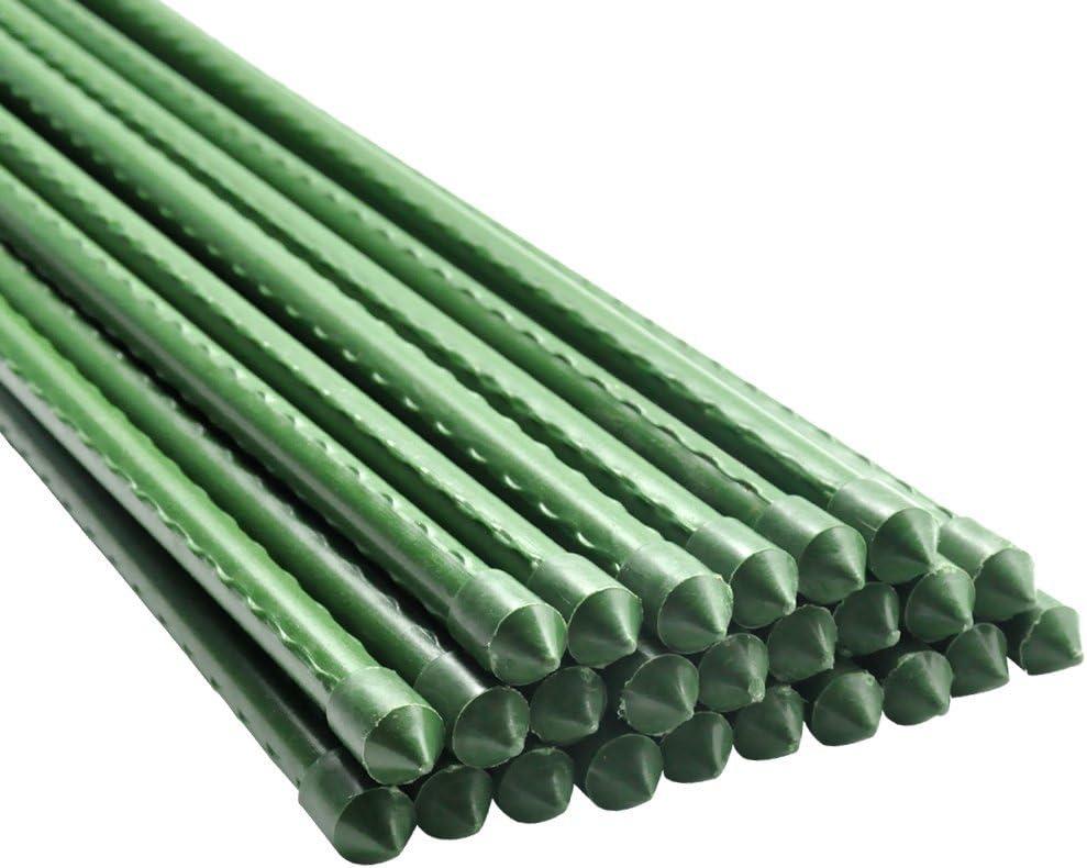 BTSD-home Garden Stakes 55inch Steel Plant Stakes Sturdy Tomato Stakes, Pack of 25