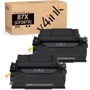 v4ink Compatible Toner Cartridge Replacement for HP 87X CF287X High-Yield Work with Laserjet Enterprise M506 M506dn M506n Pro M501 M501dn M506 M506x M527 M527dn Printer 2-Pack