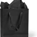 Aosric 30 Pack 6x3x7.5 Black Gift Bags  Small Sturdy & Reusable Premium Gift Bags for Jewelry, Perfume, Skincare, Cosmetics, Boutique Gift, Party Favors, Weddings, Birthdays, Christmas and Holidays