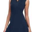 MoFiz Womens Athletic Dress Sleeveless Tennis Golf Dress with Pockets Active Polo Workout Dress Size XXL