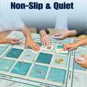UNCDLV Blue and Green Beach Mahjong Mat for Table 31.5"x 31.5"