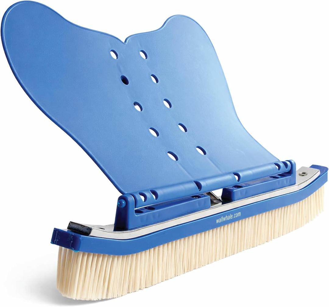 18" Swimming Pool Brush Head | More Than 10x the Brushing Force | Algae Removal & Weekly Brushing | Attaches to Your Existing Pole (Blue)