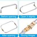 uxcell Metal Purse Frame 2Pcs, 10" Rectangle Lock Frame Kiss Lock Clasp Bag Frame Hardware Replacements for DIY Purse Handle Bag Making Sewing Craft Carpet