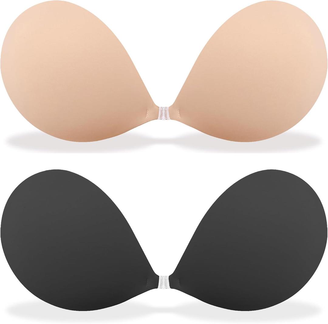 MITALOO Adhesive Bra Invisible Sticky Strapless Push up Backless Reusable Silicone Covering Nipple Bras