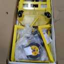 Hydraulic Material Lift, 440lbs Capacity Pallet Truck Dolly, Lift Table, Fork Lift, 36" Max Lift Winch Stacker, Multifunctional Hydraulic Hand Truck with Steel Platform Board, Adjustable Forks