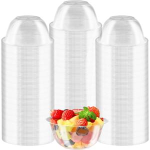 Plastic Clear Bowls, 300 Pack 6 Oz Clear Plastic Bowls Disposable Bowls, Disposable Dessert Bowl Salsa Bowl For Serving, Weddings, Catering, Home, Parties