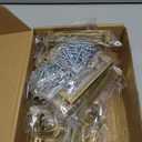 Ravinte 25 Pack Solid 5 Inch Square Cabinet Handles - Brushed Brass Drawer Pulls - Kitchen Hardware Handles (5" Hole Center)