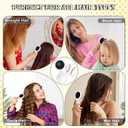 12 Pcs baseball Mini Detangler Brush, Folding Mirror Hair Brushes, Travel Hair Brush, No Tangle Soft Flexible Bristles for Straight, Curly, Thick Hair for baseball Team Gift Sport Party