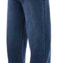 Women's Wide Leg Jeans High Waisted Baggy Straight Leg Loose Stretchy Casual Denim Pants (M)