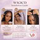 Human Braiding Hair Mix Synthetic Boho Hair for Braiding, 22 Inch Deep Wave Bulk for Boho Braids 2 Pcs Curly Bohemian Wet and Wavy Braiding Hair(1B, 22 Inch-2pcs)