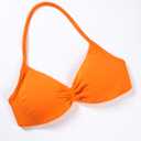 AUROLA Influence Strappy Bra Sports Bras for Women, Backless Padded Impact Strappy Bra Workout Gym Yoga with Removable Cups (Orange)