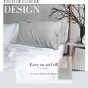WishSmile Cooling King Pillowcases Set of 2 Breathable Cool Silky Soft Rayon Derived from Bamboo Fabric, Moisture Wicking for Hot Sleepers, Hair and Skin Friendly, Light Gray, 2 Pack, 20x36IN