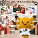 Funny Dad Gifts from Daughter, Novelty Thank You Gratitude Appreciation Gift for Daddy Dada Father StepDads Birthday Christmas from Son Kids, Handmade Mini Crochet Spider Present