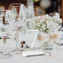 Clear Arch Table Numbers for Wedding, 5x7 Inch Arched Acrylic Table Numbers 1-10 with Stands, Clear Acrylic Arch Sign with Holder for Centerpiece, Reception, Wedding, Party, Event
