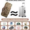 120L 3-Wheel Rolling Duffle Bag - Heavy Duty Military Deployment Bag, Durable Wheeled Duffle Luggage for Travel, Camping & Outdoor Adventures
