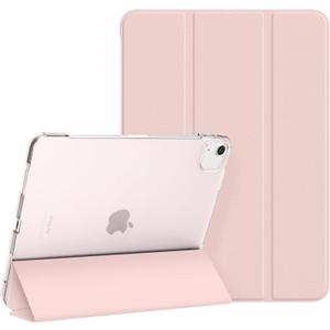 Dwopar for iPad Air 13 inch M3/M2 2025/2024 Case, iPad Pro 12.9 (6th/5th Gen 2022/2021),Hard PC Translucent Frosted Back Shell Case with Auto Wake/Sleep, Trifold Stand Cover, Support Pencil Pro, Pink