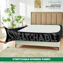 Biscaynebay Decorative Box Spring Cover Queen Size, Black Luxurious Jersey Knitting Stretchy Wrap Around 4 Sides Bed Skirt for Home/Hotels, Easy Fit Wrinkle Free Machine Washable
