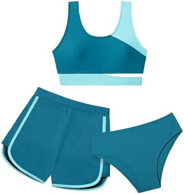 Girl Swimsuit One Piece Bathing Suit for Girls Solid Color Ruched Adjustable Straps Padded Swimwear 9-16y (9-10 Years, Light Green)