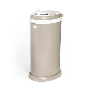 Ubbi Stainless Steel Diaper Pail, Odor Locking, No Special Bag Required, Award-Winning, Registry Must-Have, Taupe