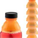 Reusable Soda Can Lids - 6-Pack Spill-Proof, Snap-On Covers for Freshness and Protection, Orange Can Toppers Set of 6